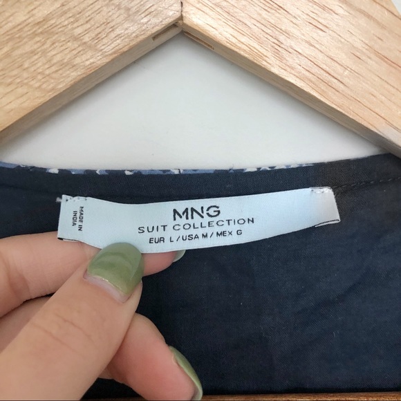 Mango MNG Suit Quilted Embellished Blue Jacket - Picture 5 of 7